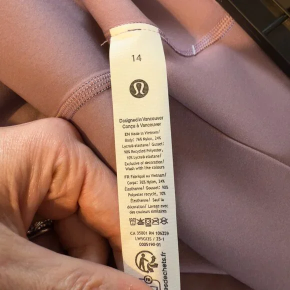 NWT Lululemon Glow Up Super-High-Rise *Tight 28" Lavender Lux Size 14 - Picture 5 of 5